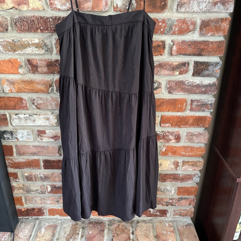 Love Bonito Black Tiered Strappy Midi Dress, 6 - Picture 3 of 7
